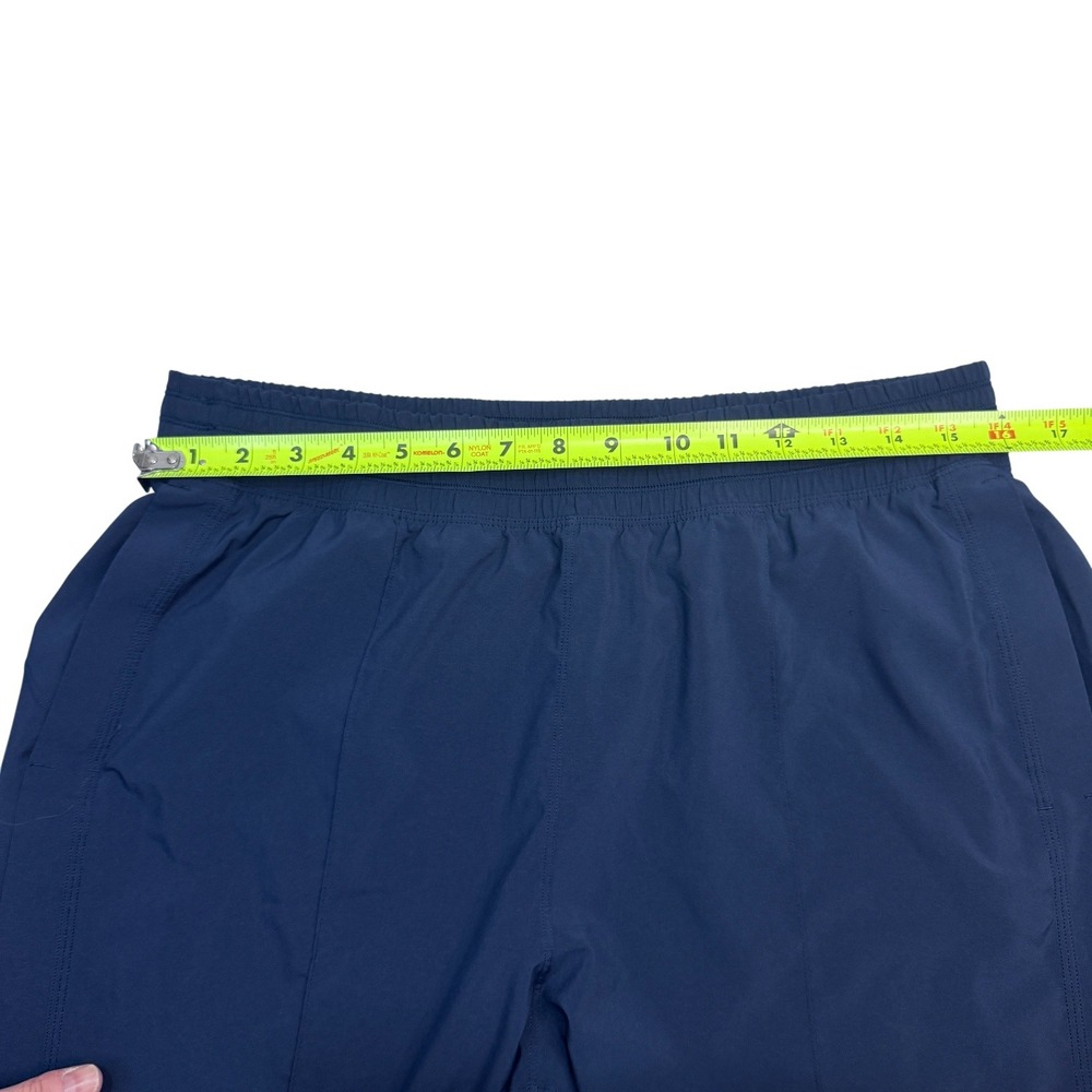 Lululemon Cropped Pants Womens 12 Blue Lightweight Elastic Waist Athleisure - Picture 8 of 10